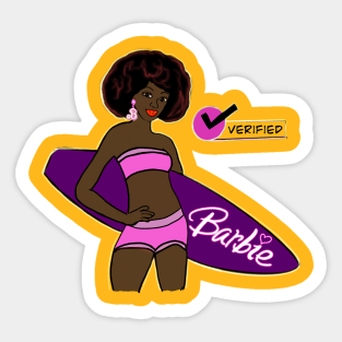 Verified Black Barbie Sticker